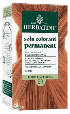 Herbatint Permanent Color Care 170 ml - Hair Colour: 8R Light Blond Copper