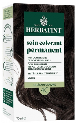 Herbatint Permanent Color Care 170 ml - Hair Colour: 4CX Ash Brown