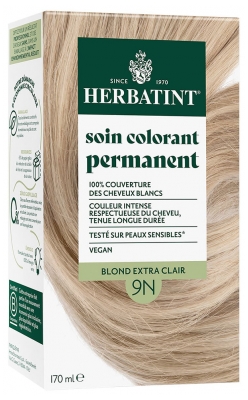 Herbatint Permanent Color Care 170 ml - Hair Colour: 9N Extra Light Blonde