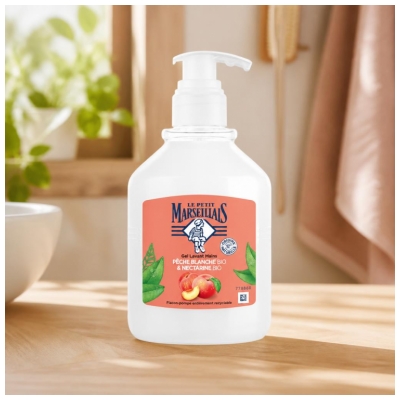 Gel de spălat mâini Le Petit Marseillais Piersică Albă și Nectarine 500 ml