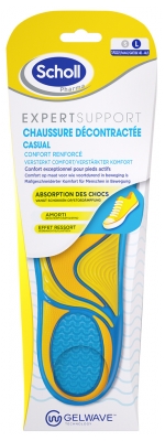 Scholl ExpertSupport Plantillas de Confort Zapatos Planos y Casuales Tamaño 1 (35,5-40,5) 1 Par - Tamaño: Tailla L