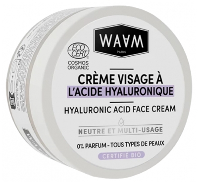 Waam Crème Visage à l'Acide Hyaluronique Bio 75 ml