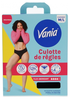 Vania Culotte de Règles Flux Abondant 1 Culotte - Taille : M/L