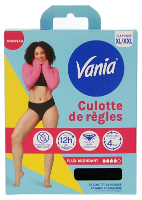 Vania Culotte de Règles Flux Abondant 1 Culotte - Taille : XL/XLL