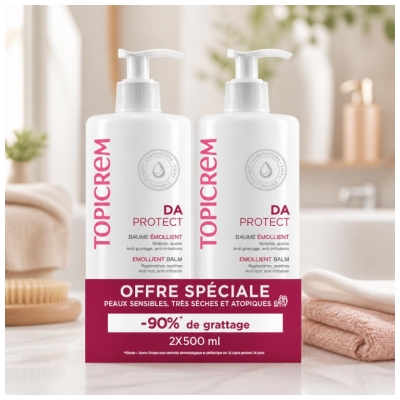 Topicrem DA Baume Émollient Lot de 2 x 500 ml