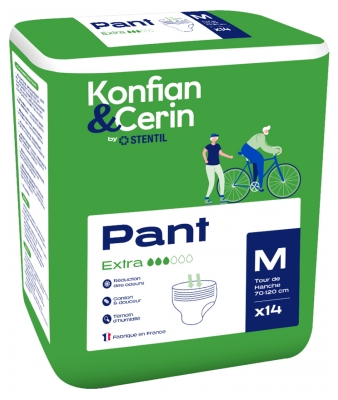 Stentil Konfian & Cerin Pant Extra 14 Cuecas Absorventes para Adultos Tamanho M