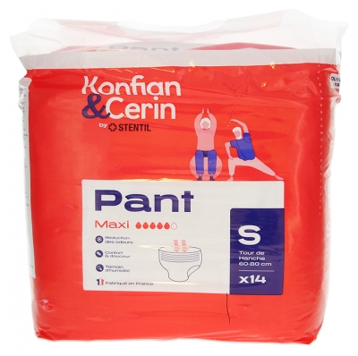 Stentil Konfian & Cerin Pant Maxi 14 Fraldas-Calça Absorventes para Adultos Tamanho S
