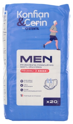 Stentil Konfian & Cerin Men Level 3 Discreet Male Protection 20 Units