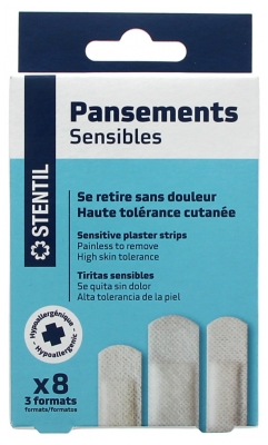 Stentil Pansements Sensibles 8 Pansements 3 Formats