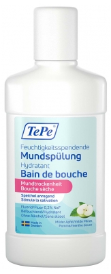 TePe Feuchtigkeitsspendendes Mundbad Trockener Mund Apfel und Minze 500 ml