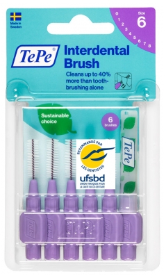 TePe 6 Interdental Brushes - Size: 6