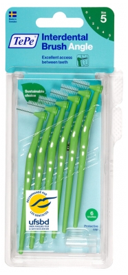 TePe 6 Angle Interdental Brushes - Size: Size 5