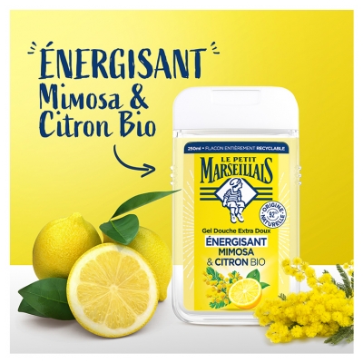 Le Petit Marseillais Gel Douche Extra Doux Mimosa & Citron Bio 250 ml