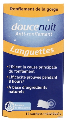 Douce Nuit Anti-Ronflement Languettes 14 Sachets Individuels