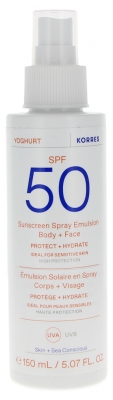 Korres Jogurt Emulzija za sončenje v pršilu za telo in obraz SPF50 150 ml