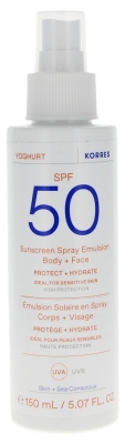 Korres Yoghurt Émulsion Solaire Spray Corps & Visage SPF50 150 ml