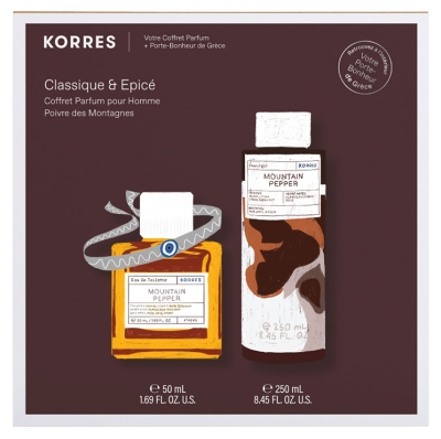 Korres Eaut de Toilette Mountain Pepper 50ml + Shower Gel Mountain Pepper 250ml