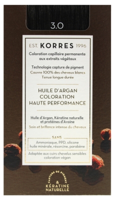 Korres Permanente Coloration Arganöl - Haarfärbung: 3.0 Dunkelbraun
