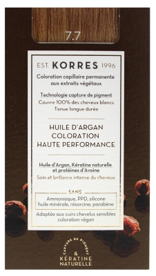 Korres Coloration Permanente Huile d'Argan - Coloration : 7.7 Moka