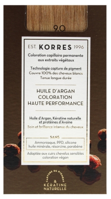 Korres Permanent Color Argan Oil - Hair Colour: 9.0 Very Light Blond