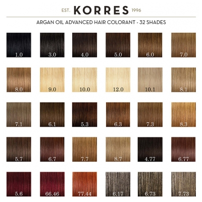 Korres Permanente Coloration Arganöl - Haarfärbung: 6.17 Blond Dunkelbeige