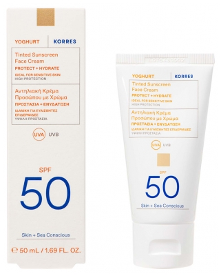 Korres Yoghurt Crema Solare Colorata per il Viso SPF50 50ml