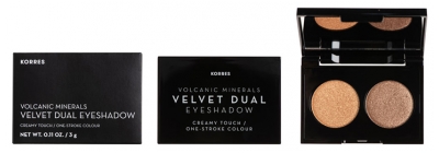 Korres Sombras para Pálpebras Velvet Minerais Vulcânicos Duo 3 g - Tonalidade: 28: Âmbar dourado