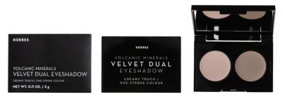 Korres Mineral Volcanic Velvet Ögonskugga Duo 3 g - Färgton: 38: Grå Taupe