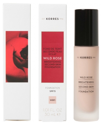 Korres Vild Rose Foundation SPF15 30 ml - Farvetone: WRF1 : Porcelæn