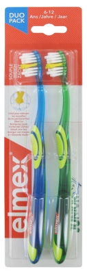 Elmex Junior Brosses à Dents Duo Pack 6-12 Anni - Colore: Verde e blu