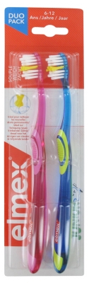 Elmex Junior Brosses à Dents Duo Pack 6-12 Anni - Colore: Blu e rosa