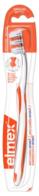 Elmex Caries Protection Toothbrush InterX Medium - Kolor: Pomarańczowy czerwony