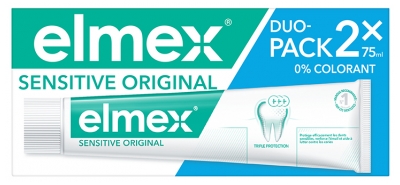 Elmex Sensitive Pasta de Dentes Original Pack de 2 x 75 ml