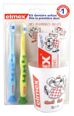 Elmex Dental Kit Children - Colour: Blue & Yellow