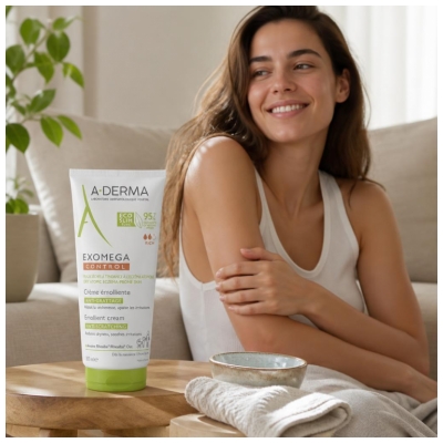 A-DERMA Exomega Control Emolientinis Kremas Nuo Niežėjimo „Eco-Slim“ Tubelė 200 ml