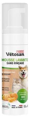 Clément Thékan Vétosan Mousse Lavante Sans Rinçage Chiens et Chats 150 ml