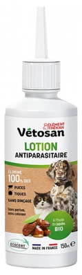 Clément Thékan Vétosan Lozione Disinfestante Biologica Senza Risciacquo per Cani e Gatti 150 ml