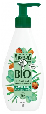 Le Petit Marseillais Lait Apaisant Hydratation 48H Amande Douce Bio 250 ml