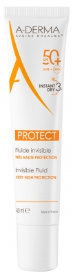 A-DERMA Protect Fluido Invisibile Molto Alto SPF50+ 40 ml