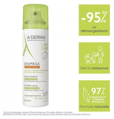 A-DERMA Exomega Control Spray Émollient 50 ml