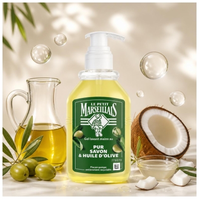 Gel de Spălat pe Mâini Le Petit Marseillais Săpun Pur & Ulei de Măsline 300 ml