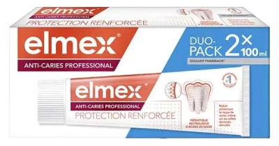 Elmex Dentifrice Anti-Caries Professional Protection Renforcée Lot de 2 x 100 ml