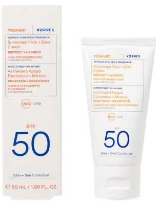 Korres Yoghurt Krema za sončenje za obraz in oči SPF50 50 ml