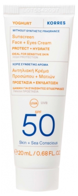 Korres Yoghurt Krem Przeciwsłoneczny do Twarzy i Oczu SPF50 20 ml