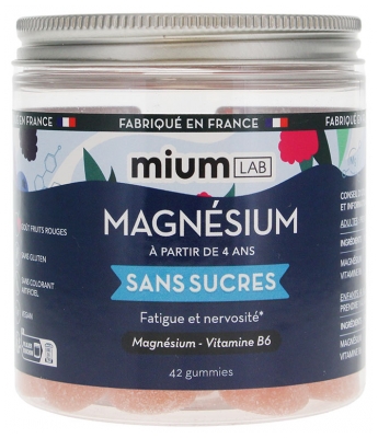 Mium Lab Magnésium Sans Sucres 42 Gummies