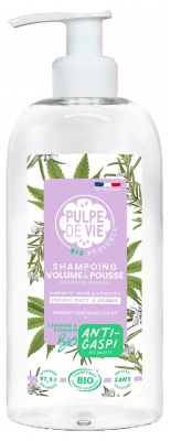 Pulpe de Vie Shampoing Volume et Pousse Chanvre et Romarin 400 ml