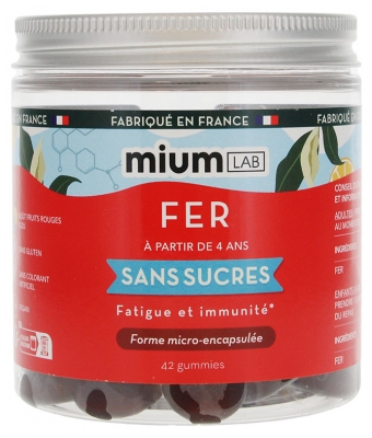 Mium Lab Fer Sans Sucres 42 Gummies