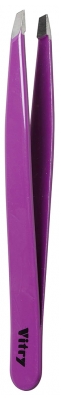 Vitry Professional Tweezers Slant Ends Coloured Stainless Steel 9cm - Colour: Mauve