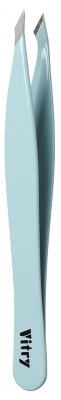 Vitry Yatagan Tweezers Sharp Ends Stainless Steel 9cm - Colour: Turquoise