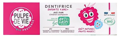 Pulpe de Vie Children's Toothpaste Red Fruits Taste From 4 Years Organic 75 ml